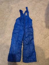 London Fog Blue Snowsuit Bib Overalls w/ Pockets, Children's SZ 5/6 Medium