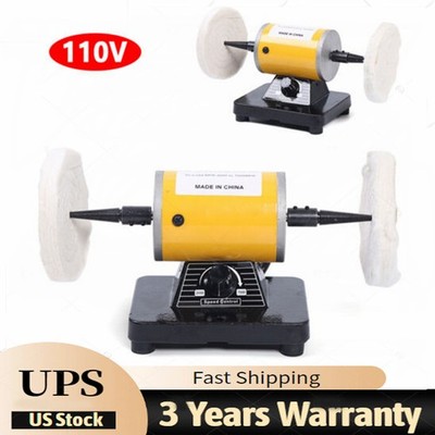 Dental Jewelry Polisher Polishing Buffing Machine Bench Lathe Tool 7000RPM 110V！