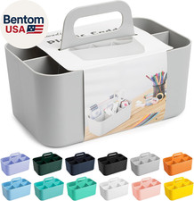 Organizador de Caddy Multiusos, Carrito de Plástico con Asa, Escritorio Apilable Organizar