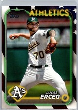 2024 Topps Update Independence Day /76 Lucas Erceg #US93 Oakland Athletics