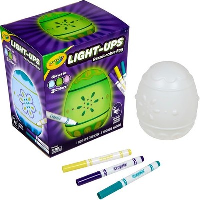 Crayola 747644 Recolorable Light Up Egg Easter Craft Toy Decoration for Kids