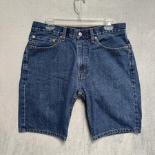 Levis Shorts Mens 34 Blue Bermuda 505 Denim Relaxed Fit Casual Cotton Classic