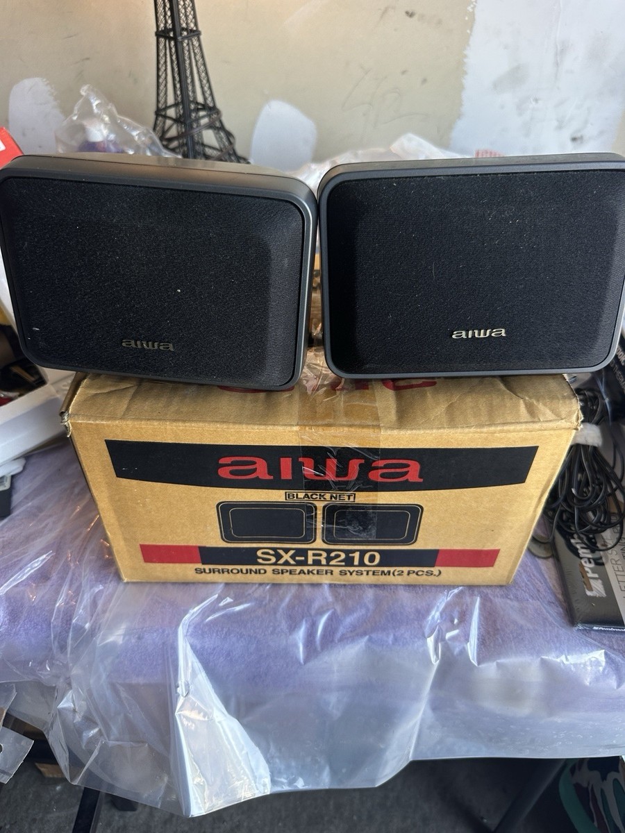 Aiwa SX-R210 Surround Speaker System 2pcs Black Net Vintage Japan