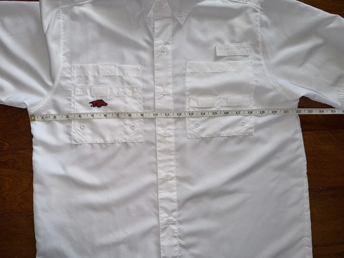 Camicia da pesca Pro Edge Razorback bianca uomo media usata in ottime condizioni - Foto 3 di 6