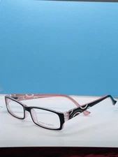 $19.99 Fabio Alberti 905 53-15-135 Pink Black Plastic Eyeglasses Frames