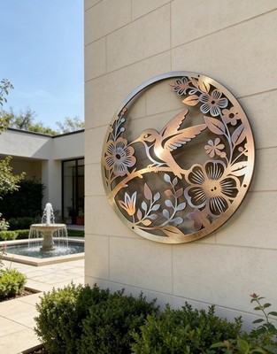 Hummingbirds and Flowers, Unique Metallic Birds, Gift for Hummingbird Lovers