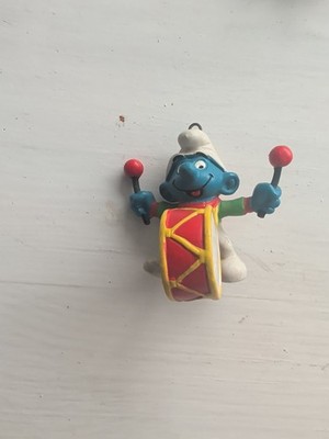 Schlümpfe Schleich Smurfs Christmas Ornament Drummer Band Drum Vintage 1981 