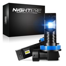 NIGHTEYE 160W 1600LM Car H11 LED Fog Light Bulbs Kit 6000K White Super Bright