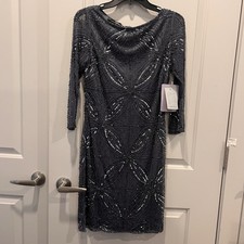 NEW Pisarro Nights Beaded Dress SIZE 8