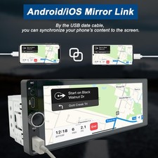 Wireless Autoradio CarPlay 1 Din 6.86 Pollici Touchscreen Stereo Auto Bluetooth - Miniatura 3