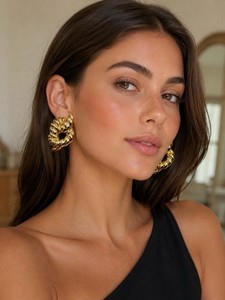 Authentic Vintage Givenchy Knot Earrings Gold Plated Clip On Paris York - 90s Glamour