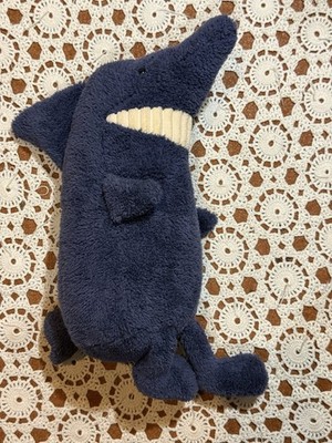 Jellycat London Retired Toothy Shark Stuffed Plush Animal Big Smiley Mouth