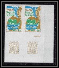 France N°1849 region 1975 pays de loire Non dentelé (imperf ** paire