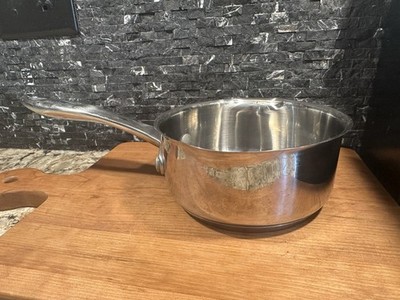Wolfgang Puck Cafe Collection 1 Quart Saucepan Stainless Steel Pot Double Pour