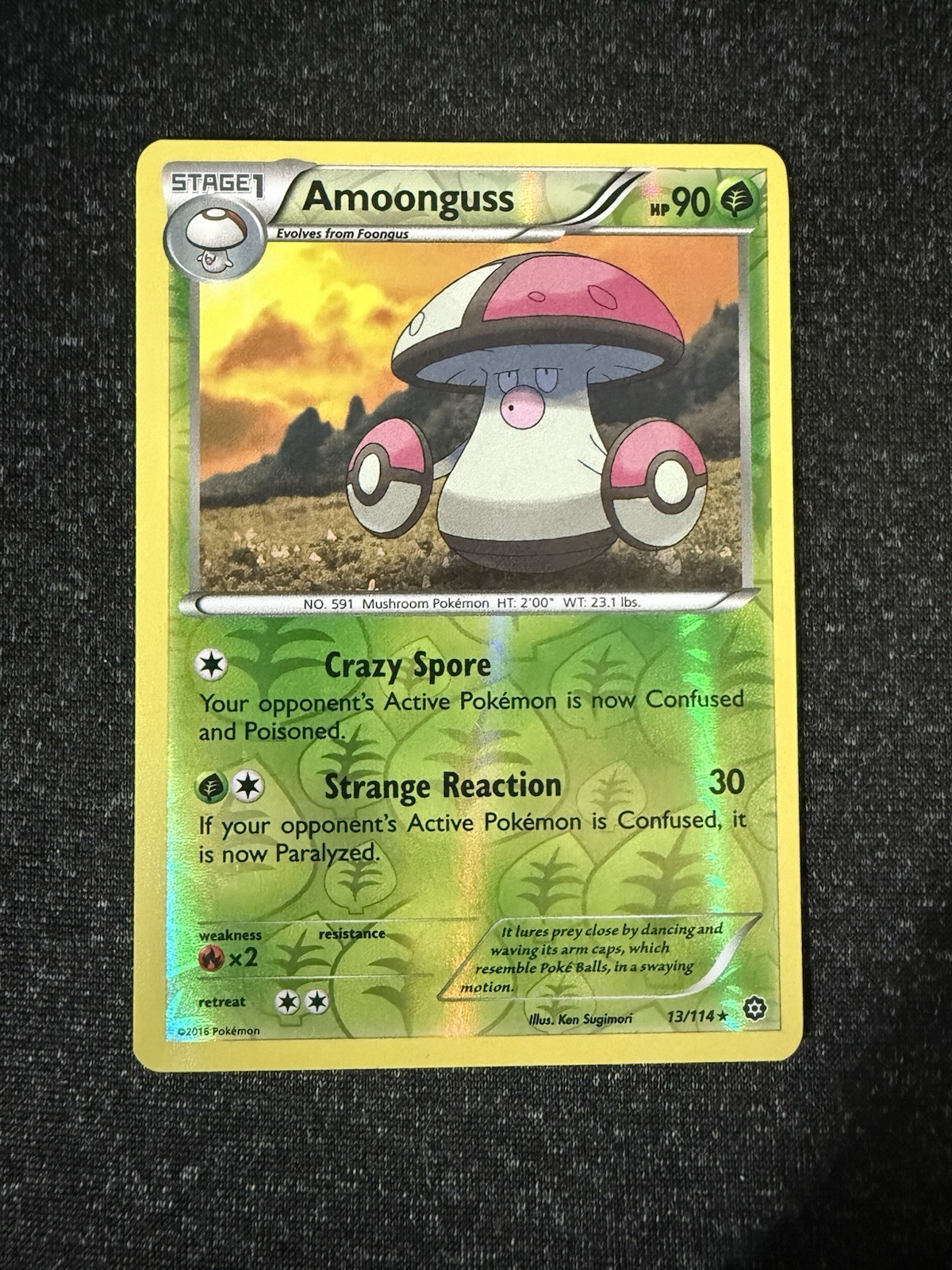 Amoonguss 13/114- Steam Siege- Reverse Holo Rare- NM