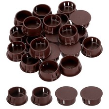 Dunkelbraune Lochstopfen 50 St 7/8" f&uuml;r runde L&ouml;cher b&uuml;ndig