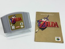 Zelda Ocarina of Time w/Booklet (Nintendo 64 N64) Authentic *TESTED* Has Wear