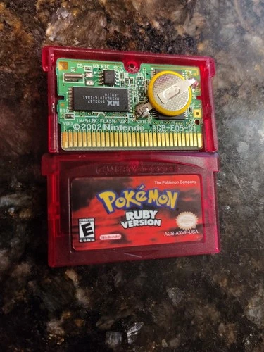 Pokemon Ruby AUTHENTIC GBA New Battery PRO INSTALLED New Label & Cart