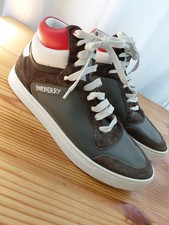 Zapatilla deportiva Burberry Reeth de caña alta de cuero y gamuza diseño de bloques de colores $550 talla 10