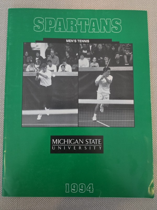 1993 Michigan State Spartans Men's Tennis Media Guide Gus Giltner Kevin Seckel
