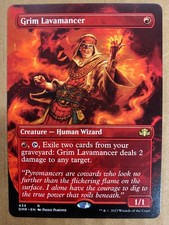 MTG 1x BORDERLESS Grim Lavamancer 434 Dominaria Remastered Magic Gathering x1 NM