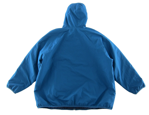 Lands End türkis marineblau wendbare durchgehender Reißverschluss Kapuze warme gefütterte Jacke Damen 3X - Bild 3 von 5