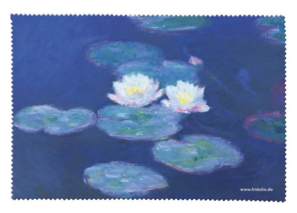 "Brillenputztuch Aus Microfaser Von Fridolin \"Monet: Seerosen\" 12,5 X 17,5 Cm"-image