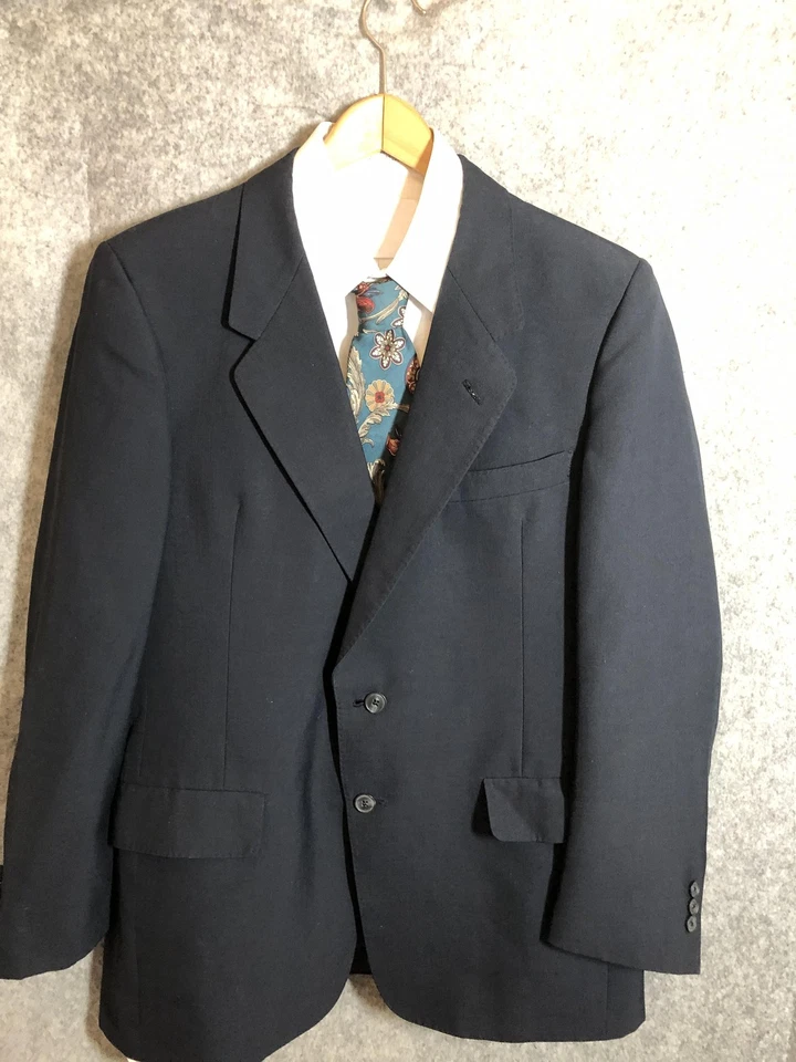 Blazer De Colección Christian Dior Hombres Mediano Azul Marino Hart Schaffner Marx Chaqueta Clásica Foto 3 de 4