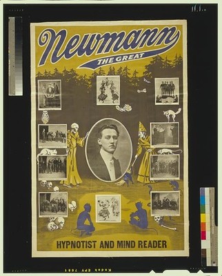 Newmann Great Hypnotist Mind Reader Poster 1916 Portrait Performance Vignettes