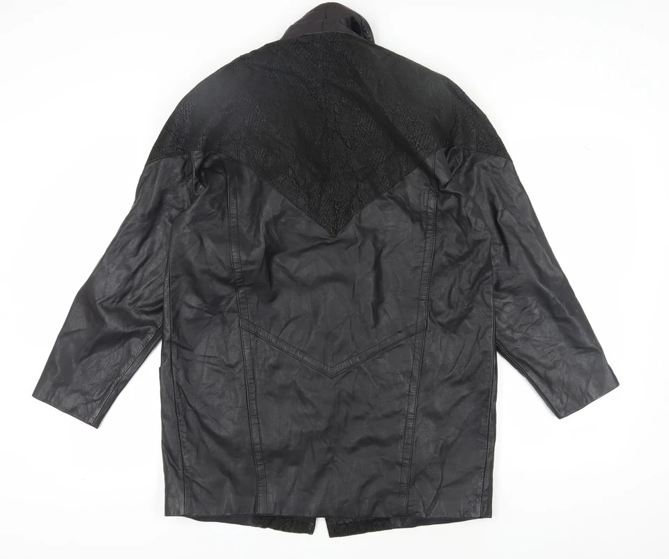 Global Identity Women's Black Leather Jacket L - Image 2 of 4