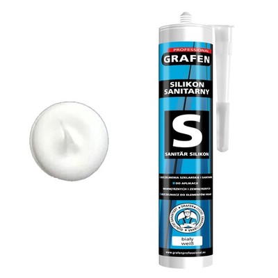 Sanitär Silikon 280ml weiss Acetat Dichtstoff schimmelresistent Bad Küche Dusche
