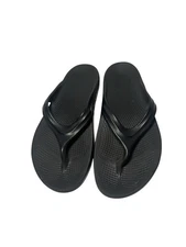 Oofos Flip Flop Womens Size 11 Black Recovery Comfort Slip On Sandals