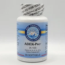 APEX Energetics ADEK-Pro (K-102) Vitamin A D3 E K1 & K2 Supplement - 90 Softgels