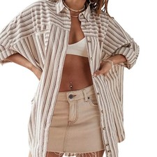 Urban Outfitters Striped Oversized Soft Grunge Urban Streetwear Shirt Size XS