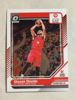 2024-25 Donruss Optic Euroleague Shavon Shields #154 Olimpia Milano