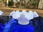 Vintage Fenton White Milk Glass Hobnail 8" Epergne Bowl MCM (Bowl Only) A+ COND