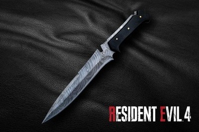 Damaststahl Resident Evil 4 Jack Krauser Full Tang Survival Messer mit Scheide