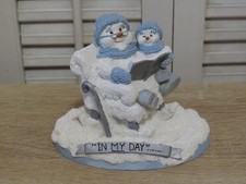 Encore Snow Buddies GRAMPA IN MY DAY Figure Snowmen Grandpa Reading #94469