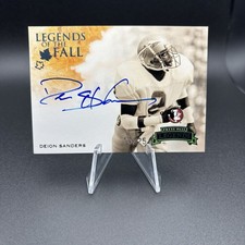 2009 PRESS PASS LEGENDS OF THE FALL SIGNATURES DEION SANDERS FSU /25 AUTO LF-DS