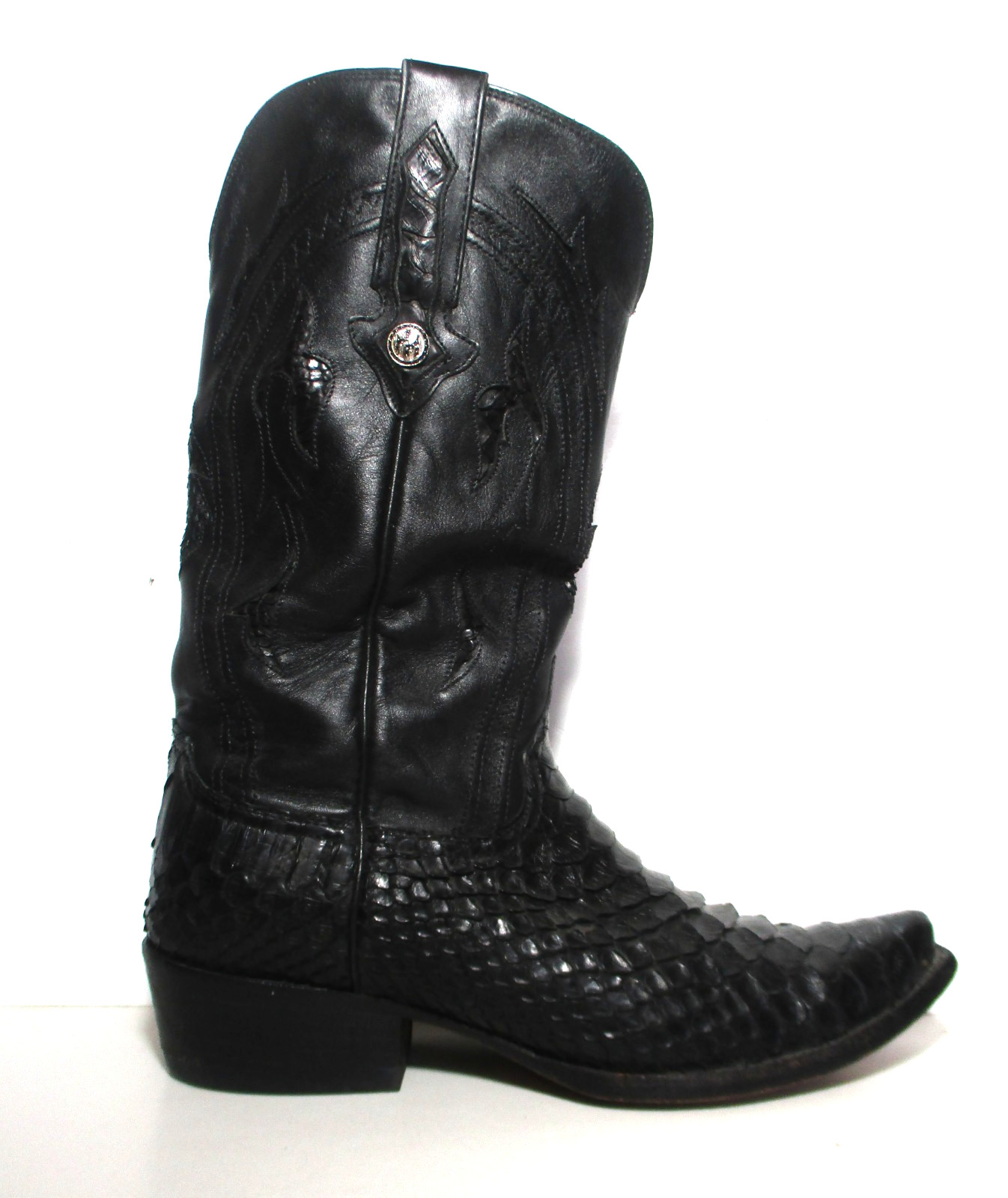 Montana Genuine Python Black Leather Western Cowb… - image 4