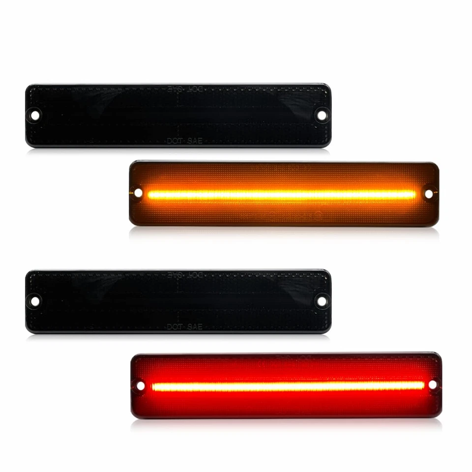 Luz de señal de giro LED ámbar para camioneta Jeep J10 J20 1974-1987 guardabarros lateral Foto 3 de 4