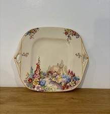 Vintage Swinnertons Serving Plate Old England Gardens 1930s 27.5 cm x 24 cm