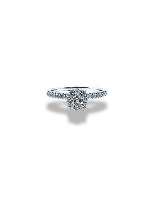 Giorgio Visconti Solitär Ring Weißgold und Diamanten ABX17438 Damenring 0,36