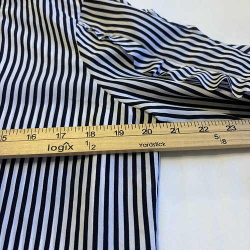 Chemisier femme Banana Republic M bleu blanc rayé manches volants boutonné devant - Photo 11/15