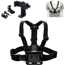 Chest Mount Harness Strap Phone Holder Action Camera for Photos Skiing Cycling