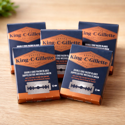 King C Gillette Rasierklingen   5 Packungen (50 Klingen)   Original & Neu