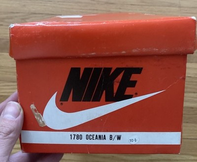 Vintage 1980's Nike EMPTY Shoe Box 1780 Oceania NB/W size 10 1/2 rare black font