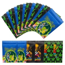 100pcs 3.5g Zipper Mylar Foil Pouches | Food Safe | Resealable & Smell Proof