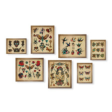 Tattoo Flash Wall Art Decor - Tattoo Shop Wall Decoration - Old School Tattoo