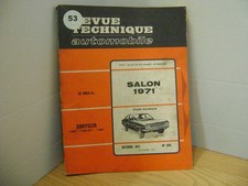 REVUE TECHNIQUE AUTOMOBILE CHRYSLER 160 180 GT SALON 1971 numéro 306